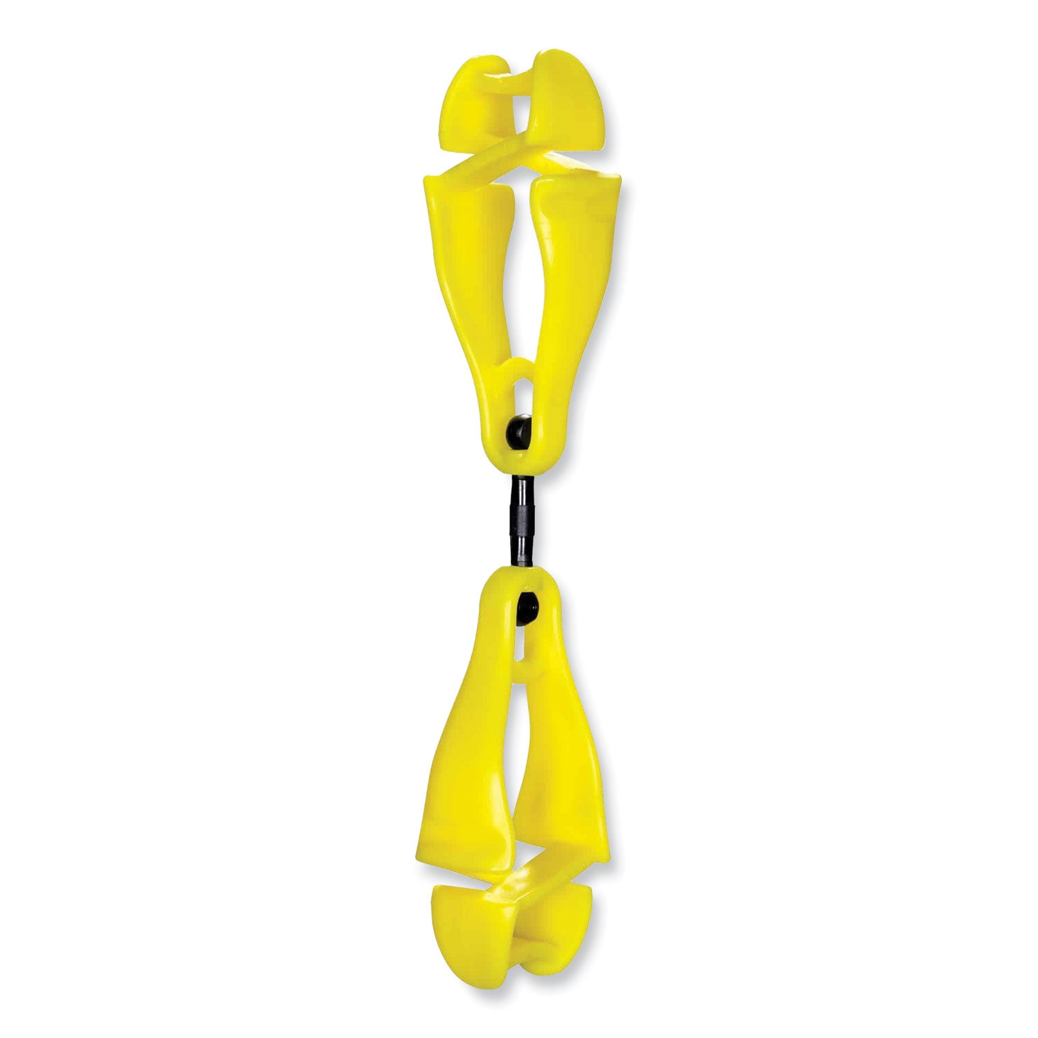 Squids 3420 Dual Clip Swivel Glove Clip Holder, 1 x 0.6 x 5.5, Acetal Copolymer, Lime, Ships in 1-3 Business Days