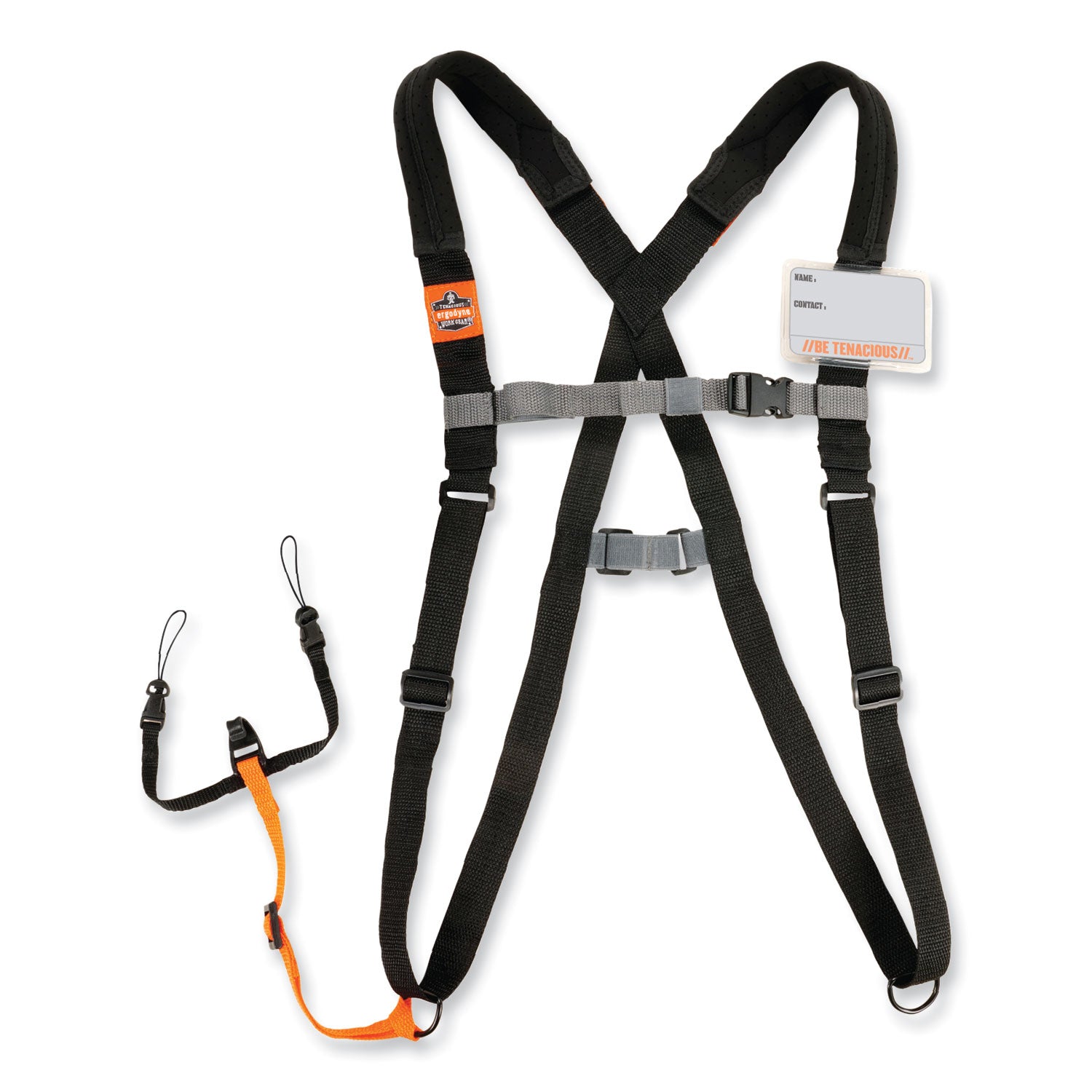 squids-3138-padded-barcode-scanner-lanyard-harness-27-arm-straps185-lanyardblack-orange-grayships-in-1-3-business-days_ego19188 - 1