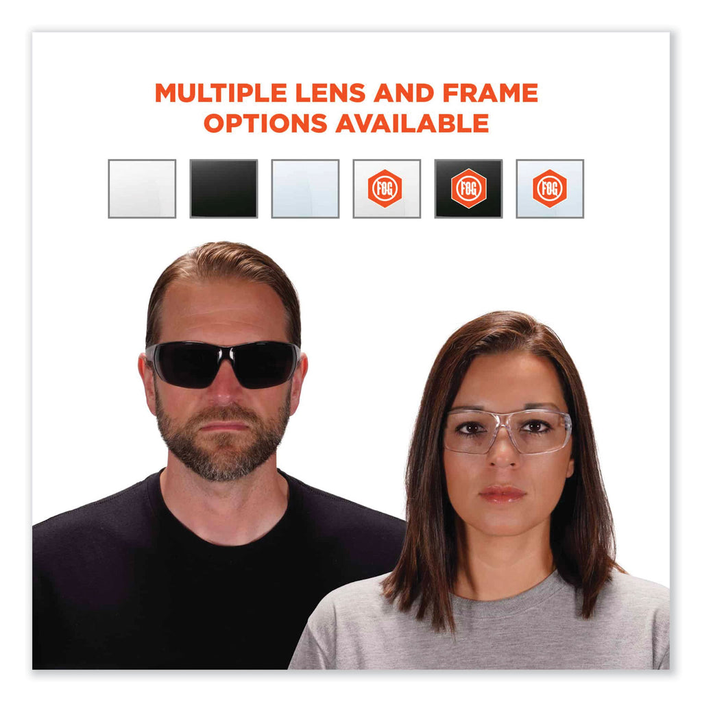 Skullerz Vali Frameless Safety Glasses, Black Nylon Impact Frame, Indoor/Outdoor Polycarb Lens, Ships in 1-3 Business Days