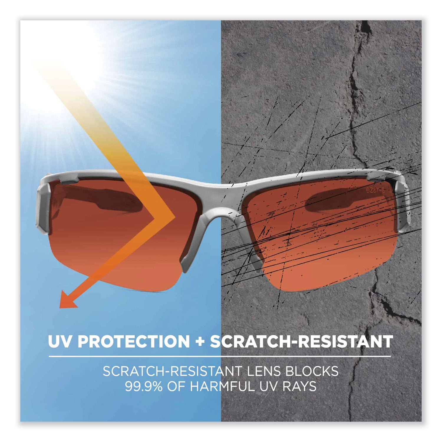 Skullerz Dagr Safety Glasses, Kryptek Highlander Nylon Impact Frame, Polrizd Copper Polycarb Lens, Ships in 1-3 Business Days