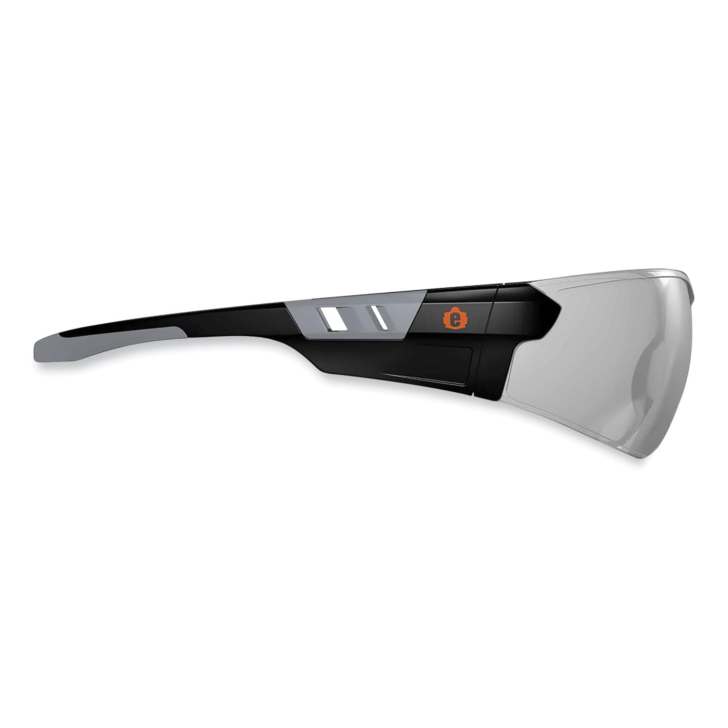 Skullerz Saga Frameless Safety Glasses, Black Nylon Impact Frame, AntiFog Indr/Outdr Polycarb Lens,Ships in 1-3 Business Days
