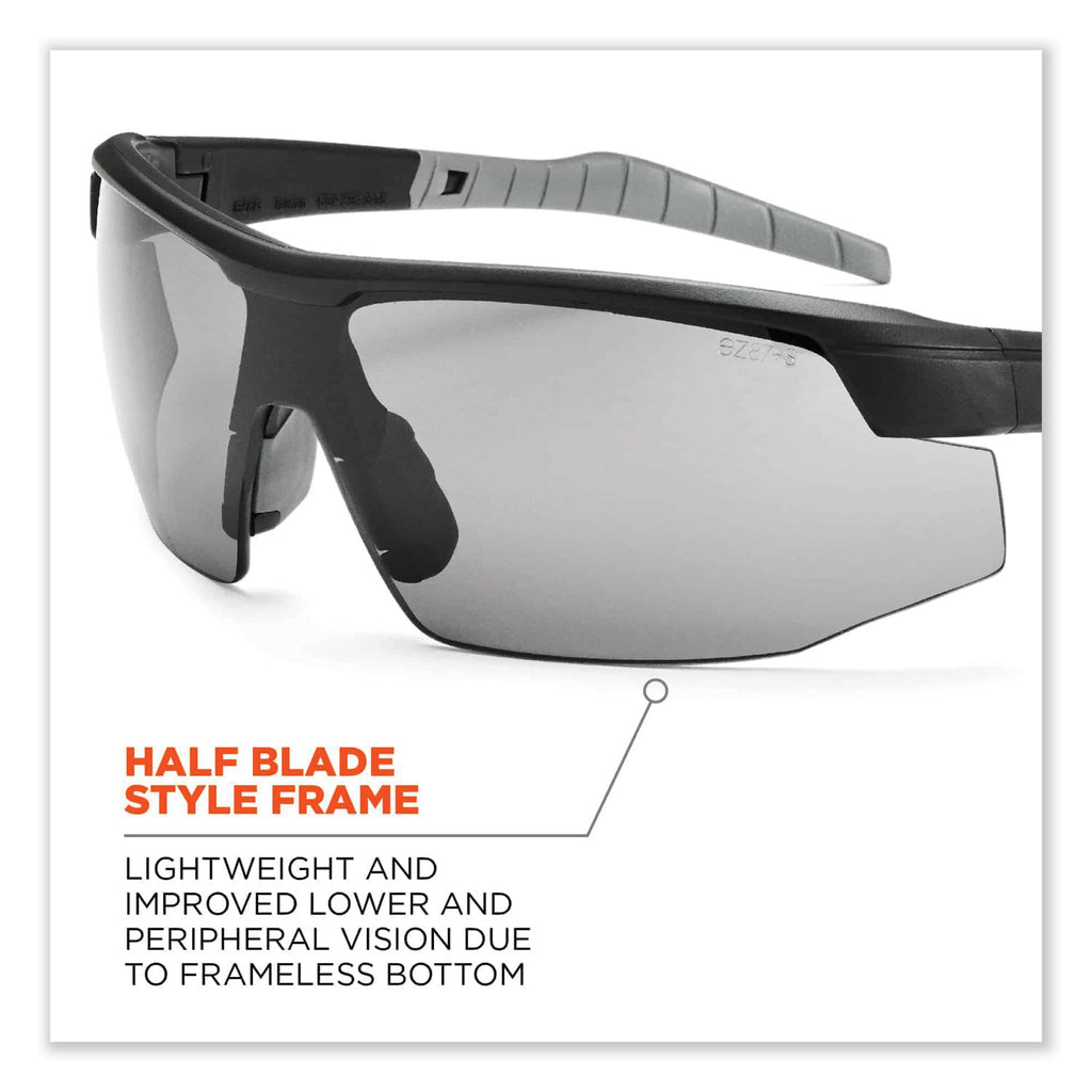 Skullerz Skoll Safety Glasses, Matte Black Nylon Impact Frame, Anti-Fog Smoke Polycarbonate Lens, Ships in 1-3 Business Days