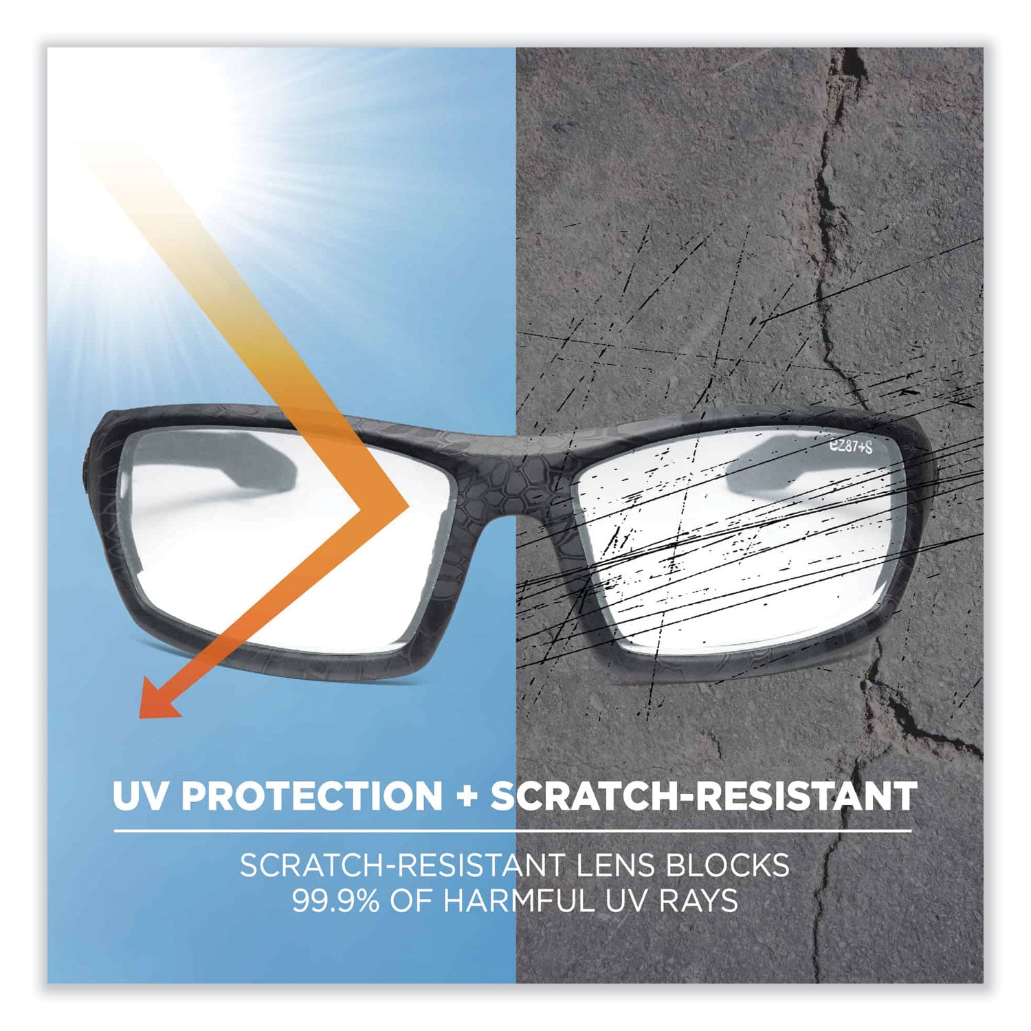 Skullerz Odin Safety Glasses, Kryptek Highlander Nylon Impact Frame, Anti-Fog Clear Lens, Ships in 1-3 Business Days