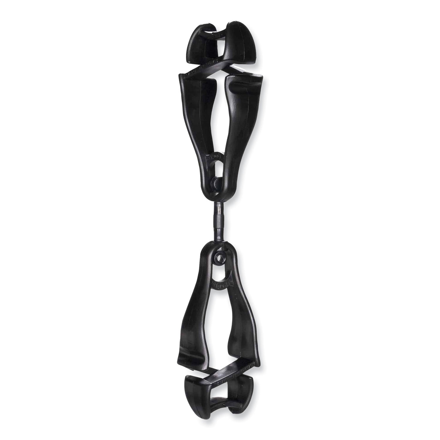 Squids 3420 Dual Clip Swivel Glove Clip Holder, 1 x 0.6 x 5.5, Acetal Copolymer, Black, Ships in 1-3 Business Days
