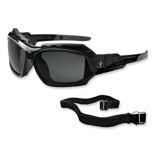Skullerz Loki Safety Glasses/Goggles, Black Nylon Impact Frame,Polarized Smoke Polycarbonate Lens, Ships in 1-3 Business Days
