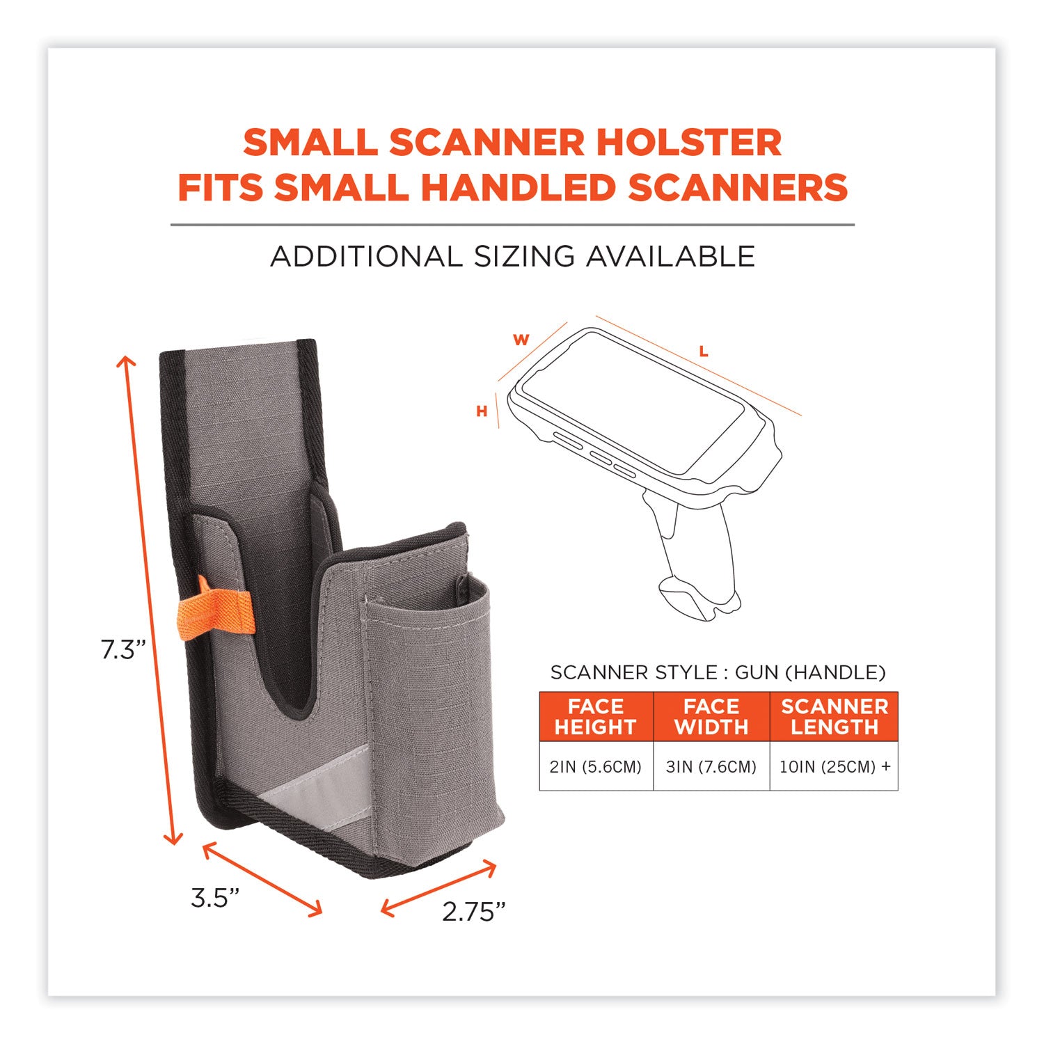 squids-5540-handheld-barcode-scanner-holster-w-belt-loop-small-275x35x73-polyester-gray-ships-in-1-3-business-days_ego19180 - 6