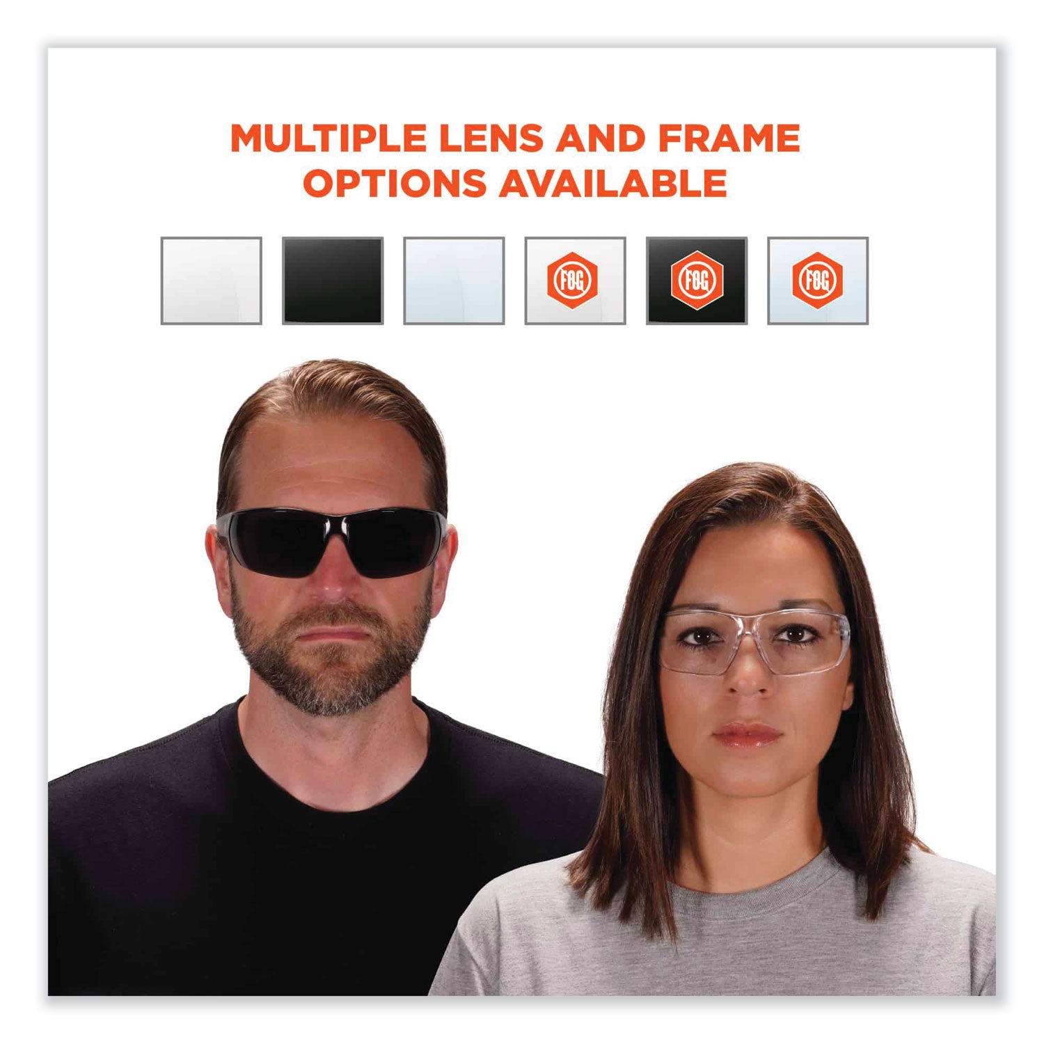 Skullerz Vali Frameless Safety Glasses, Black Nylon Impact Frame, Anti-Fog Smoke, Polycarb Lens, Ships in 1-3 Business Days