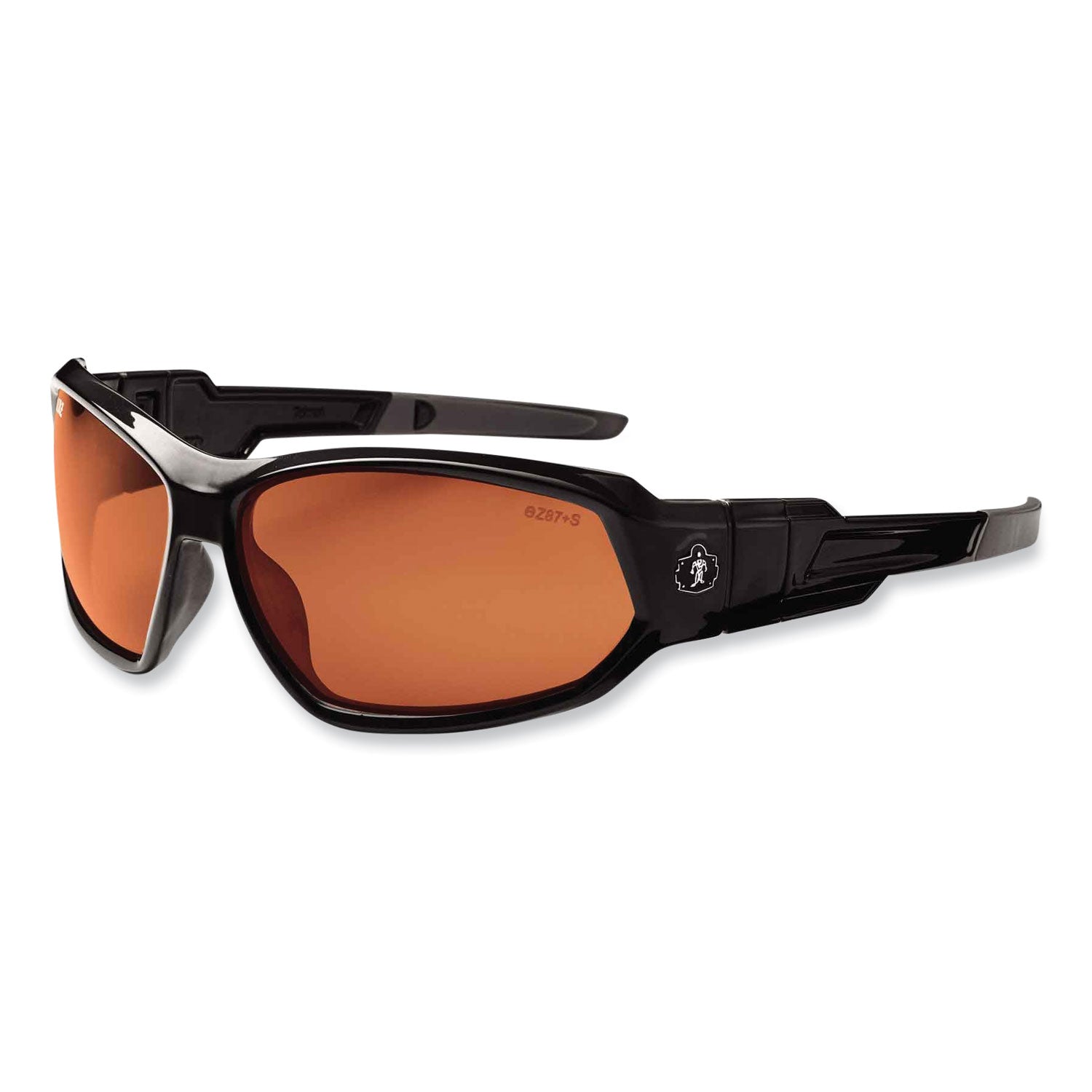 Skullerz Loki Safety Glasses/Goggles, Black Nylon Impact Frame, Polarized Copper Polycarb Lens, Ships in 1-3 Business Days