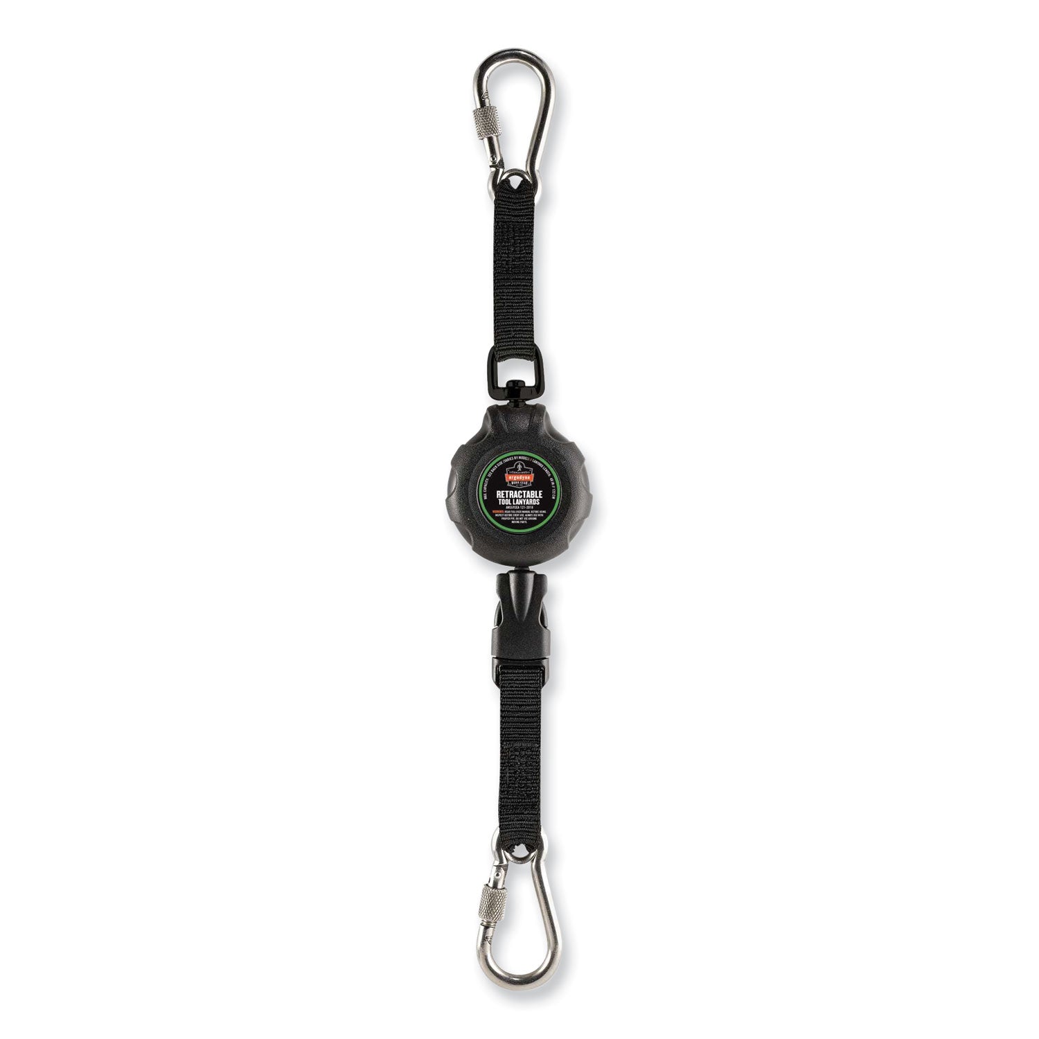 squids-3000-retractable-tool-lanyard-with-carabiner-anchor-1-lb-working-capacity-48-black-ships-in-1-3-business-days_ego19300 - 1