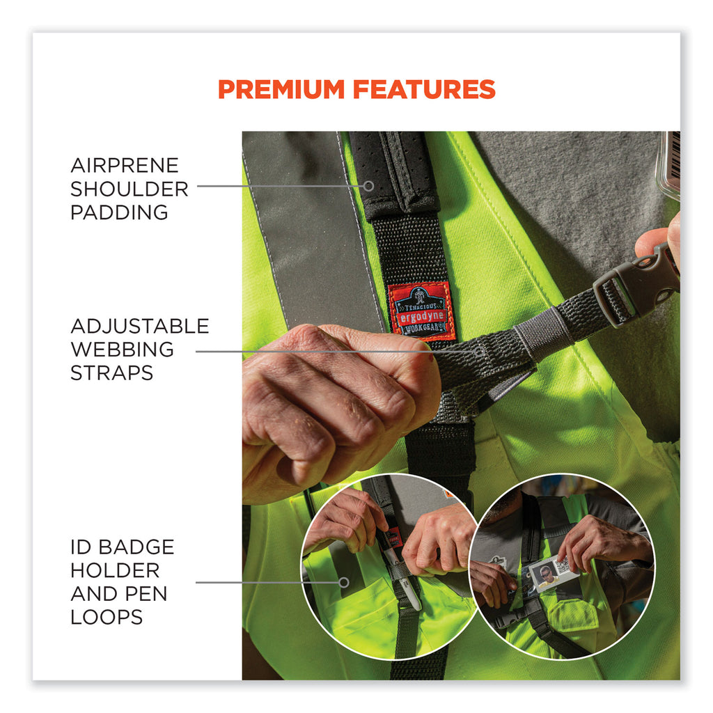 Squids 3138 Padded Barcode Scanner Lanyard Harness, 27" Arm Straps,18.5" Lanyard,Black/Orange/Gray,Ships in 1-3 Business Days