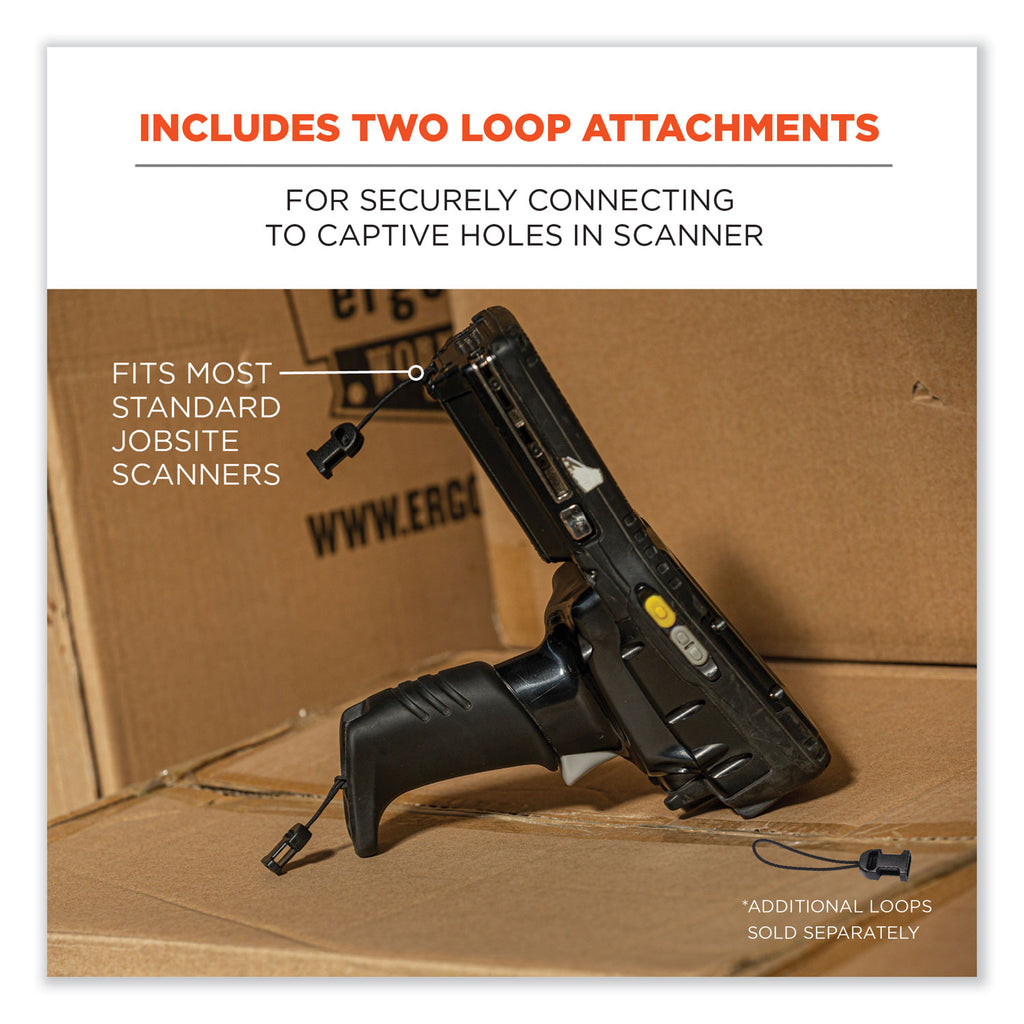 Squids 3137 Padded Barcode Scanner Lanyard Sling, 49" to 60" Long, Black, Ships in 1-3 Business Days