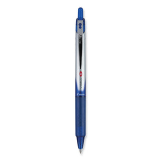 VBall RT Liquid Ink Roller Ball Pen, Retractable, Fine 0.7 mm, Blue Ink, Blue/White Barrel