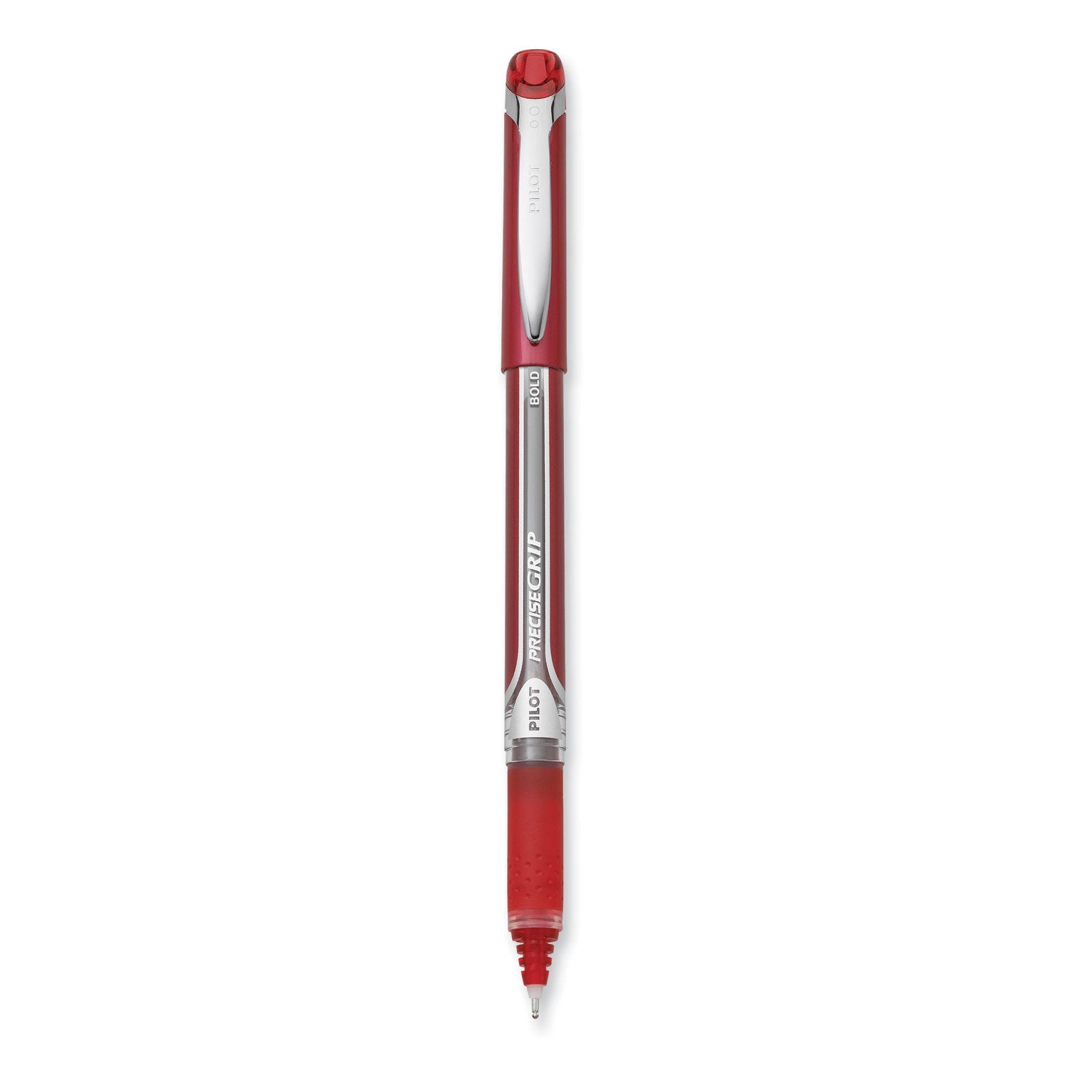 Precise Grip Roller Ball Pen, Stick, Bold 1 mm, Red Ink, Red Barrel