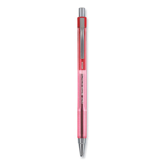 Better Ballpoint Pen, Retractable, Medium 1 mm, Red Ink, Translucent Red Barrel, Dozen