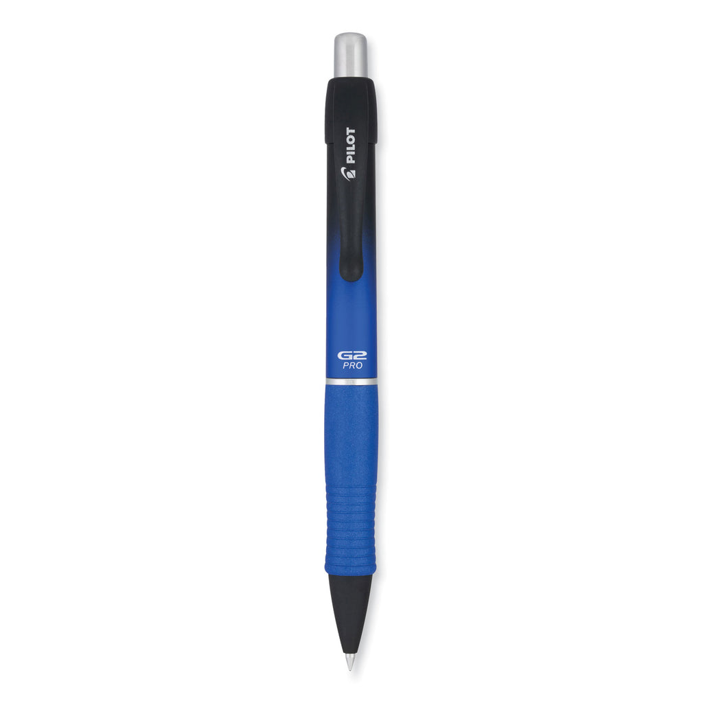 G2 Pro Gel Pen, Retractable, Fine 0.7 mm, Black Ink, Blue Barrel - 