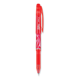 FriXion Point Erasable Gel Pen, Stick, Extra-Fine 0.5 mm, Red Ink, Red/Silver/Transparent Red Barrel - 