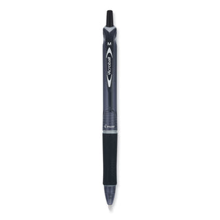 Acroball Colors Advanced Ink Hybrid Gel Pen, Retractable, Medium 1 mm, Black Ink, Smoke/Black Barrel - 