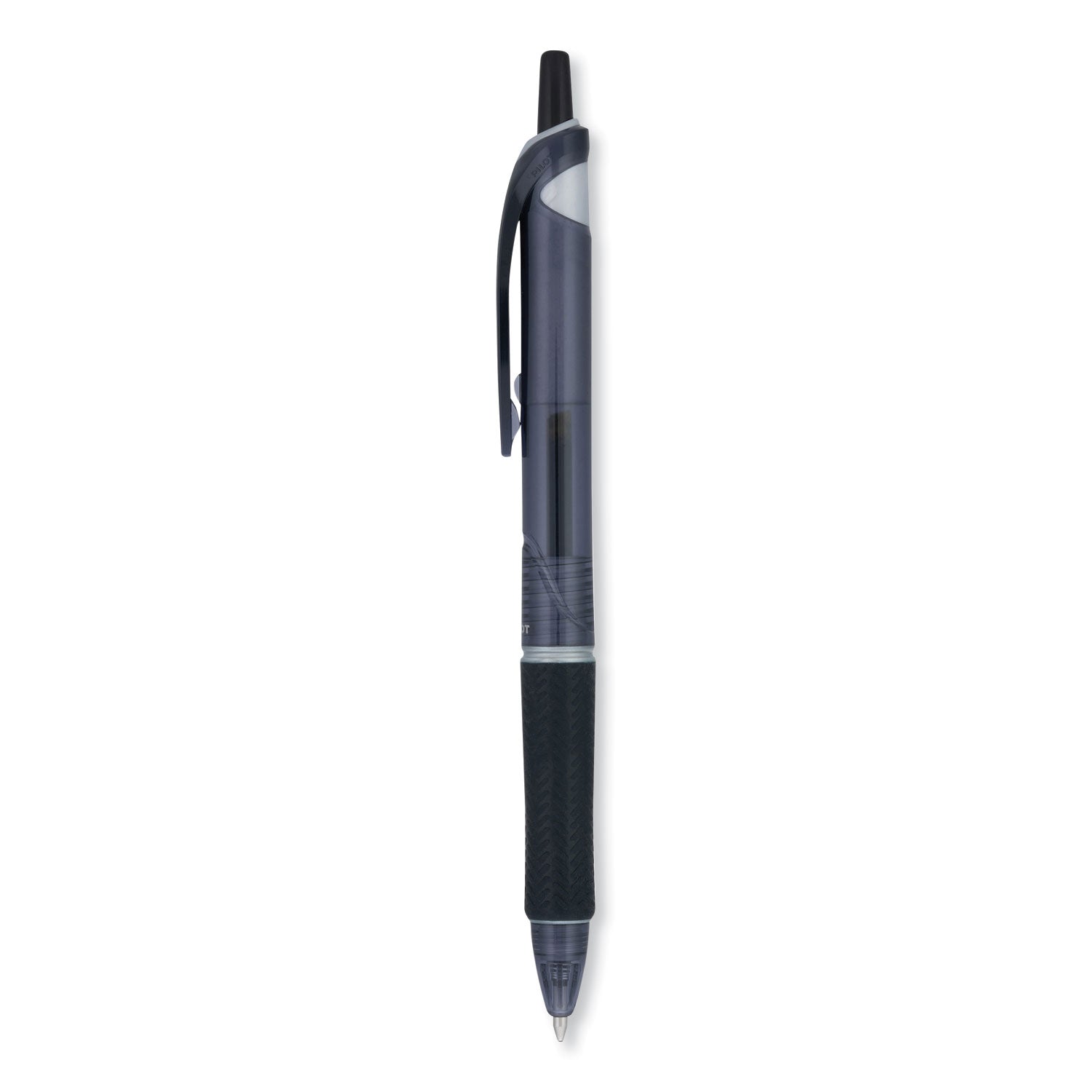 Acroball Colors Advanced Ink Hybrid Gel Pen, Retractable, Medium 1 mm, Black Ink, Smoke/Black Barrel - 