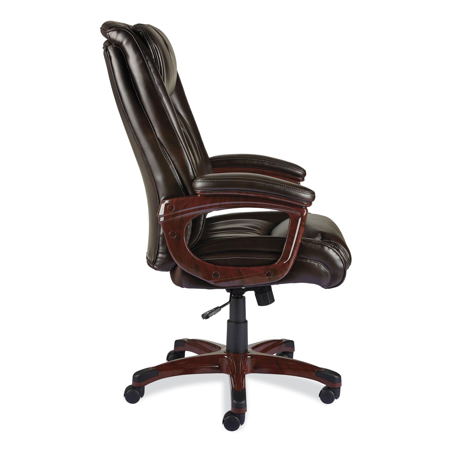 Alera Darnick Series Manager Chair, Supports Up to 275 lbs, 17.13" to 20.12" Seat Height, Brown Seat/Back, Brown Base - 2