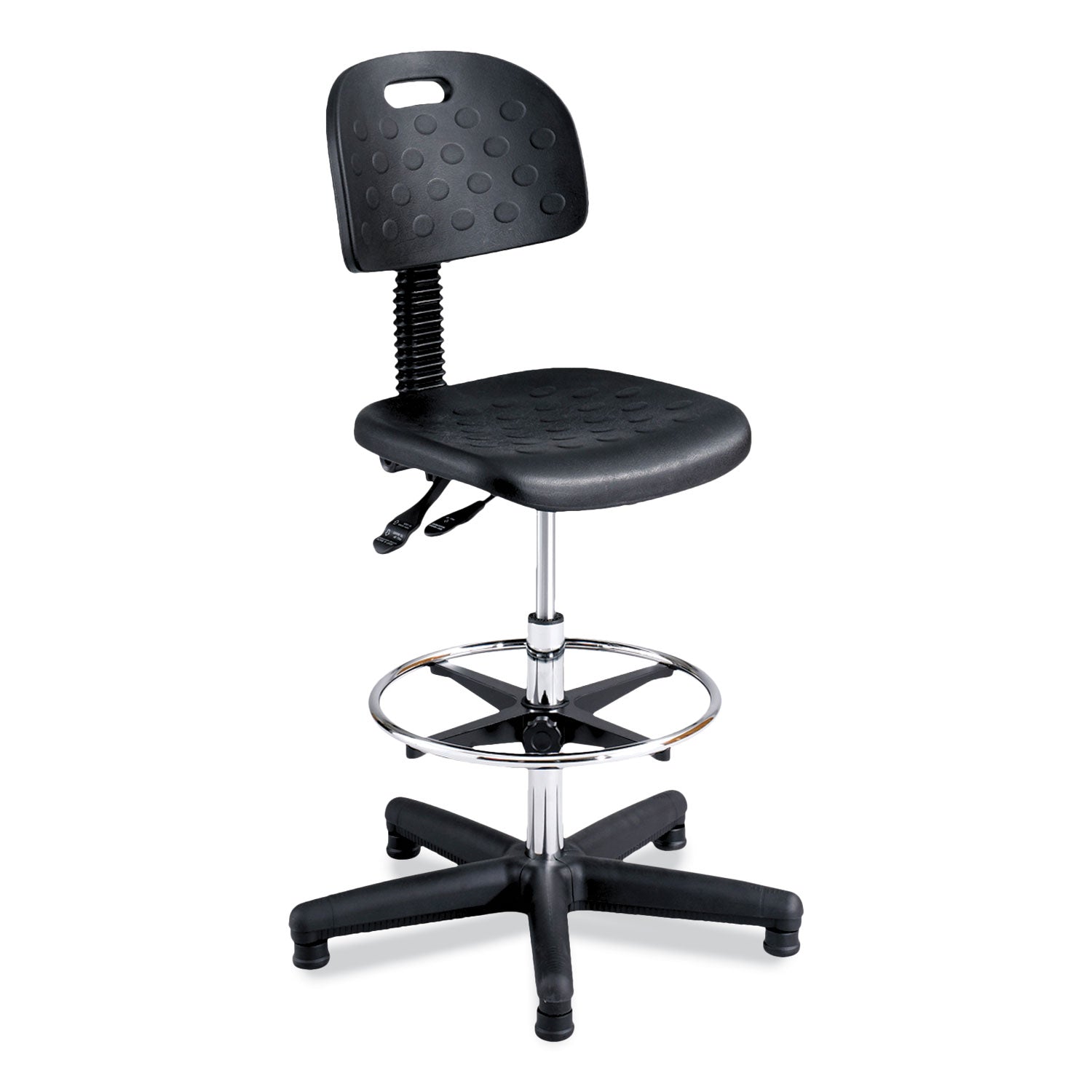 soft-tough-deluxe-workbench-chair-supports-250-lb-22-to-32-high-black-seat-black-silver-base-ships-in-1-3-business-days_saf6912 - 1