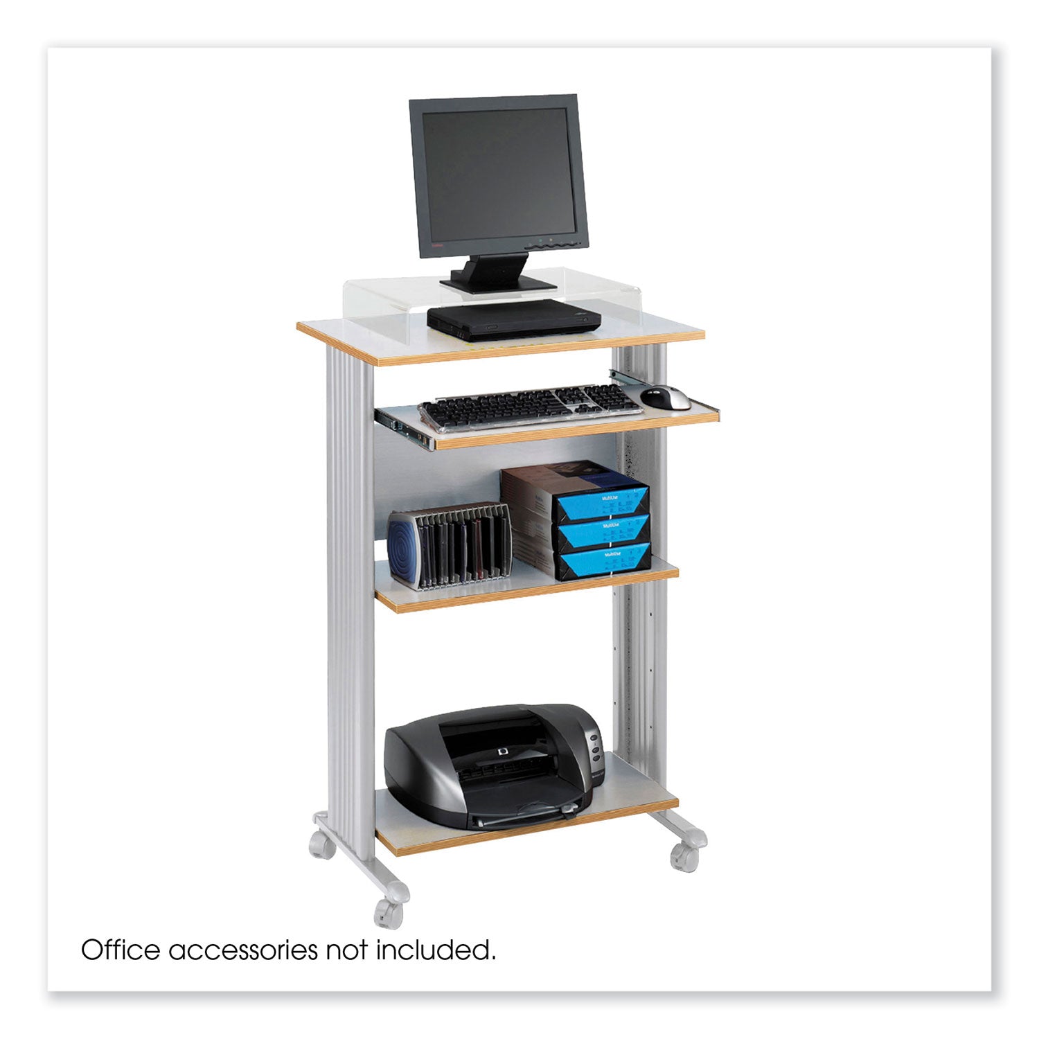 Muv Standing Desk, 29.5" x 22" x 45", Gray, Ships in 1-3 Business Days