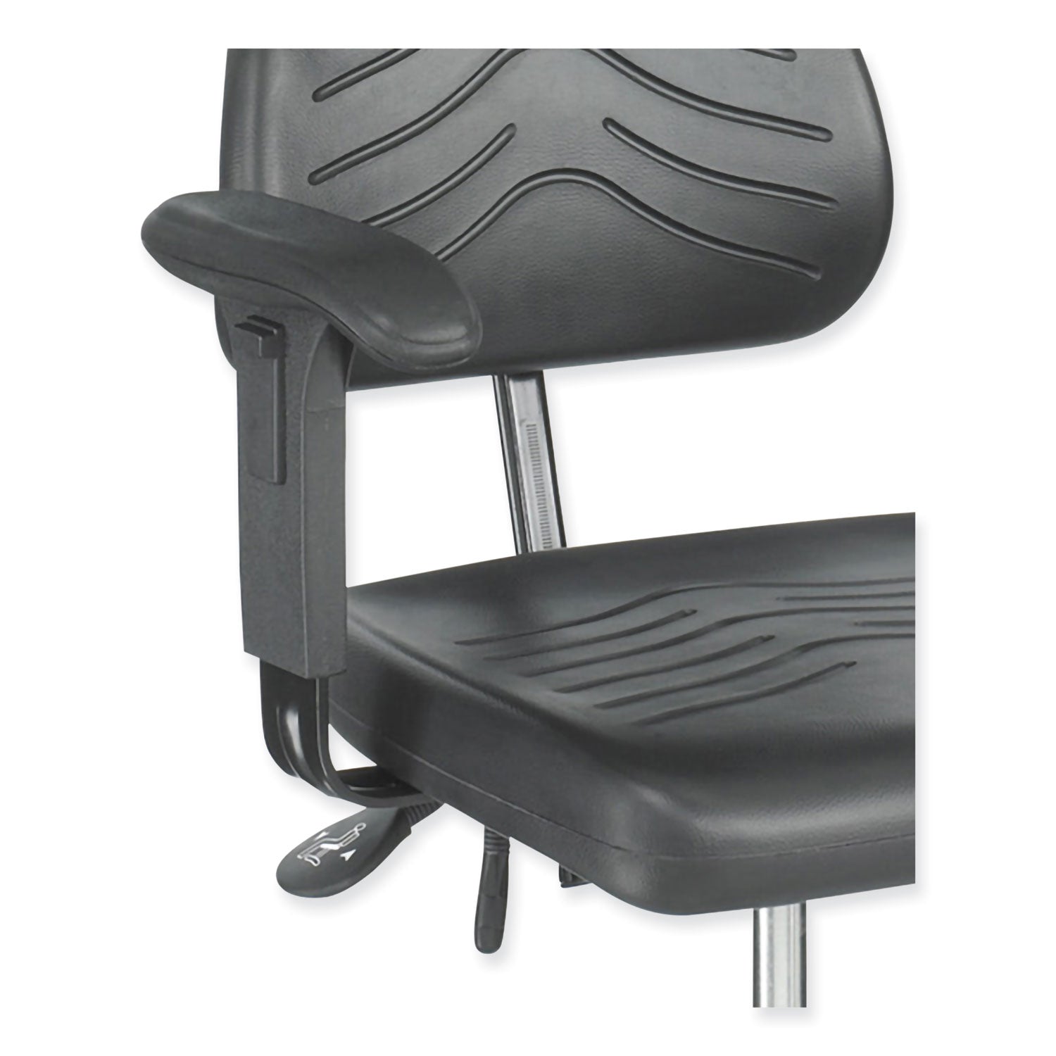 Adjustable T-Pad Armrest for Safco Task Master Series Chairs, 3 x 9.75 x 11.5, Black, 2/Set, Ships in 1-3 Business Days