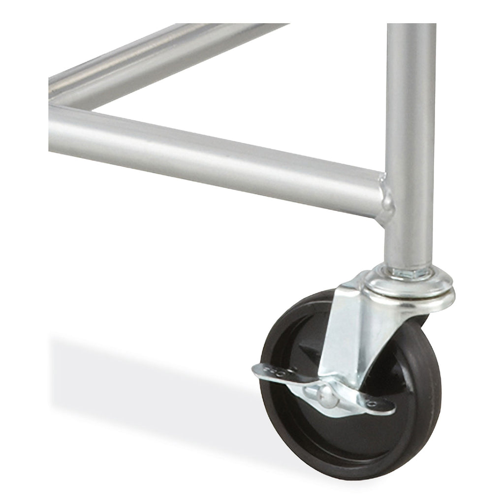 Sled Base Stack Chair Cart, Metal, 500 lb Capacity, 23.5" x 27.5" x 17", Silver, Ships in 1-3 Business Days