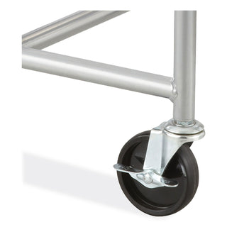 Sled Base Stack Chair Cart, Metal, 500 lb Capacity, 23.5" x 27.5" x 17", Silver, Ships in 1-3 Business Days