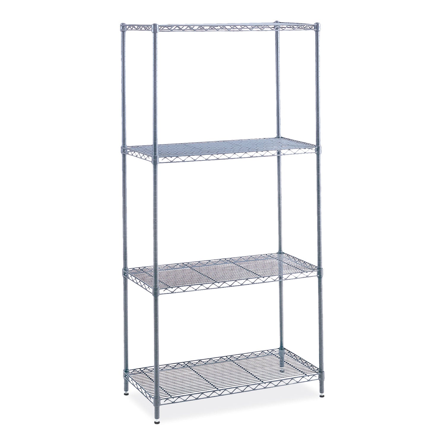 Industrial Wire Shelving, Four-Shelf, 36w x 24d x 72h, Metallic Gray, Ships in 1-3 Business Days
