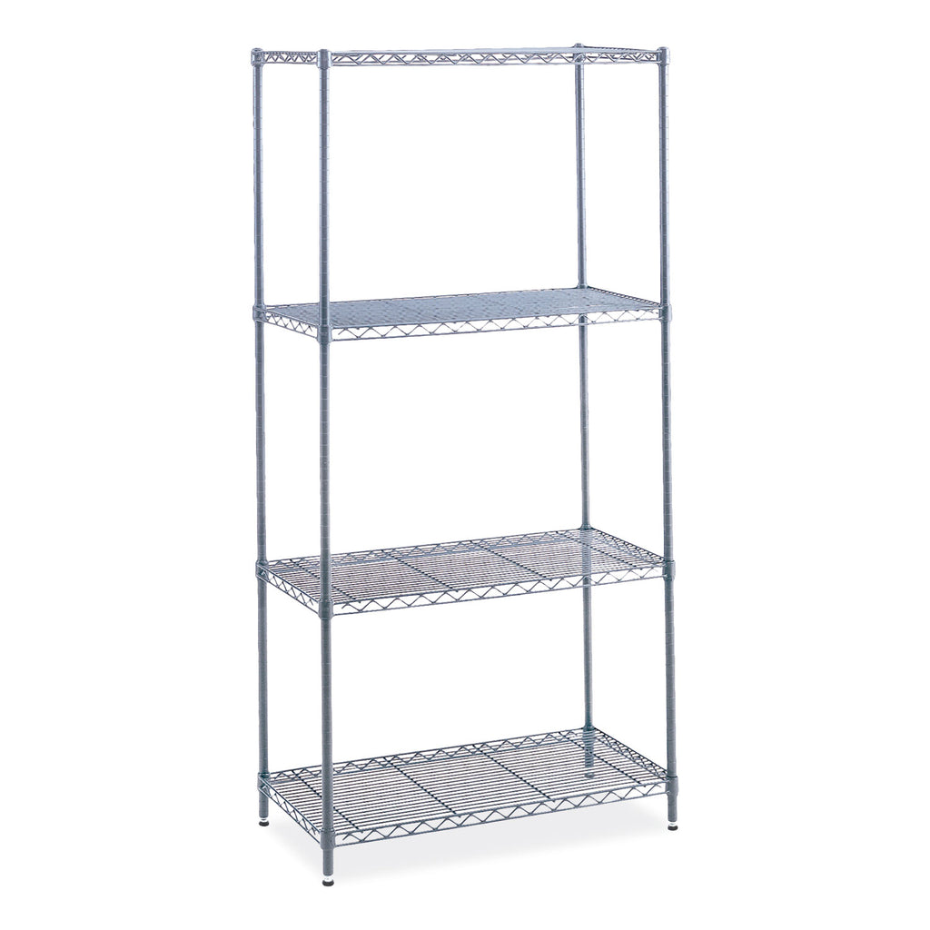 industrial-wire-shelving-four-shelf-36w-x-24d-x-72h-metallic-gray-ships-in-1-3-business-days_saf5288gr - 1