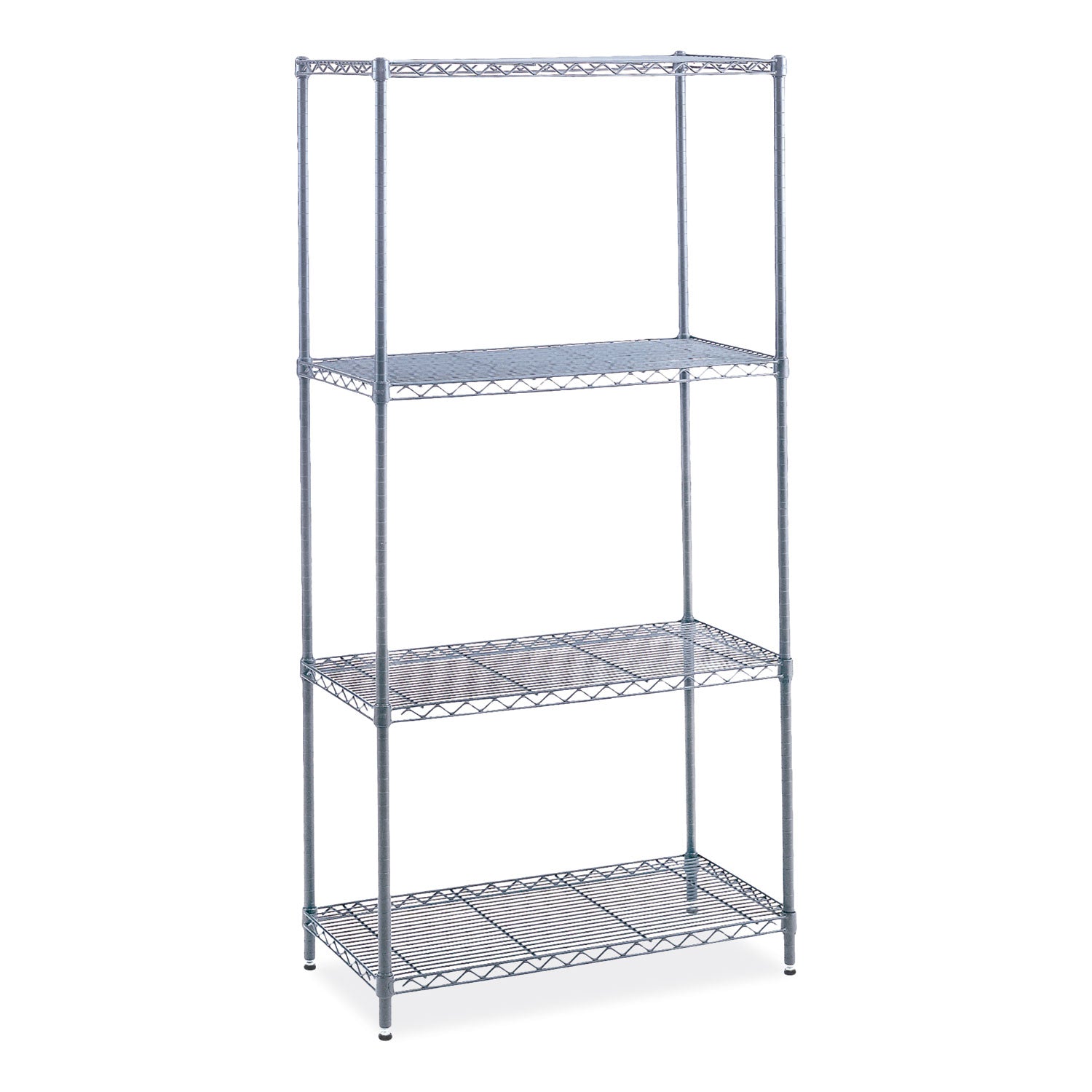 industrial-wire-shelving-four-shelf-36w-x-24d-x-72h-metallic-gray-ships-in-1-3-business-days_saf5288gr - 1