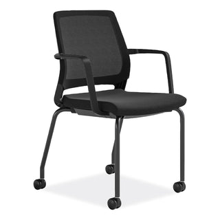 Medina Guest Chair, Supports Up to 275 lb, 18" Seat Height, Black Seat/Back/Base, Ships in 1-3 Business Days