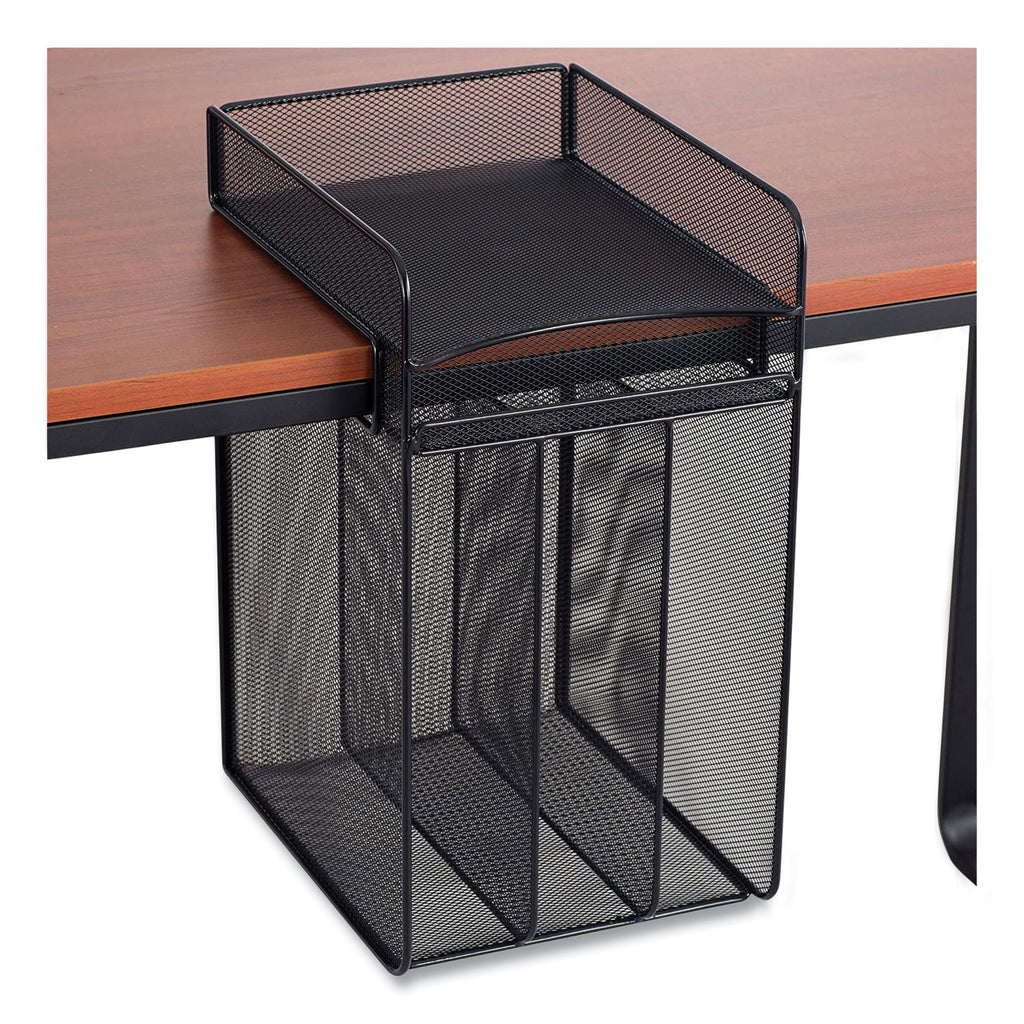 onyx-horizontal-hanging-storage-5-sections-letter-size-files-1025-x-124-x-144-black-ships-in-1-3-business-days_saf3240bl - 1