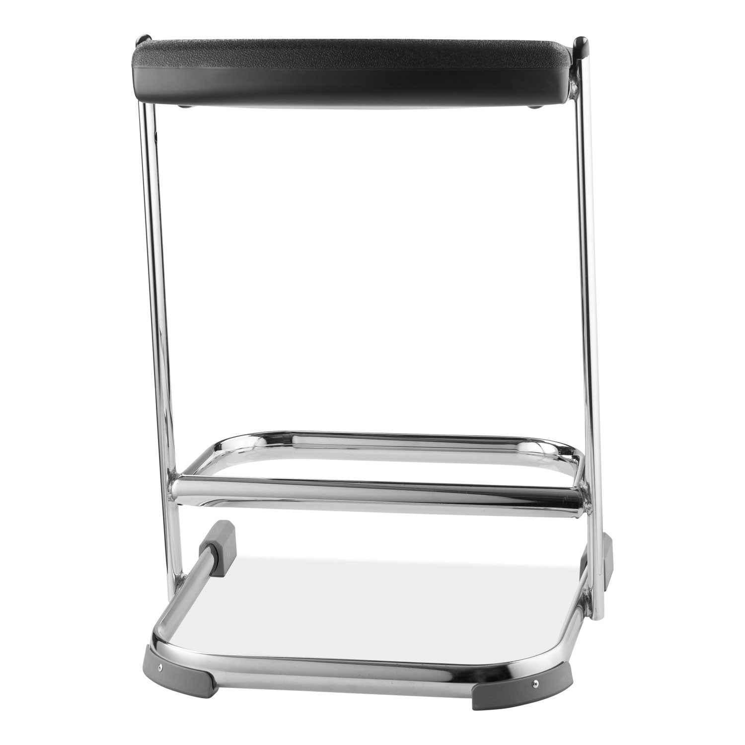 6600 Series Elephant Z-Stool, Backless, Supports Up to 500lb, 22" Seat Height, Black Seat, Chrome Frame,Ships in 1-3 Bus Days