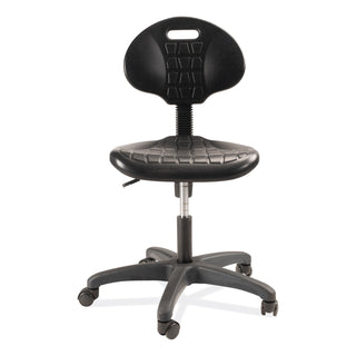 6700 Series Polyurethane Adj Height Task Chair, Supports 300 lb, 16"-21" Seat Ht, Black Seat/Back/Base, Ships in 1-3 Bus Days