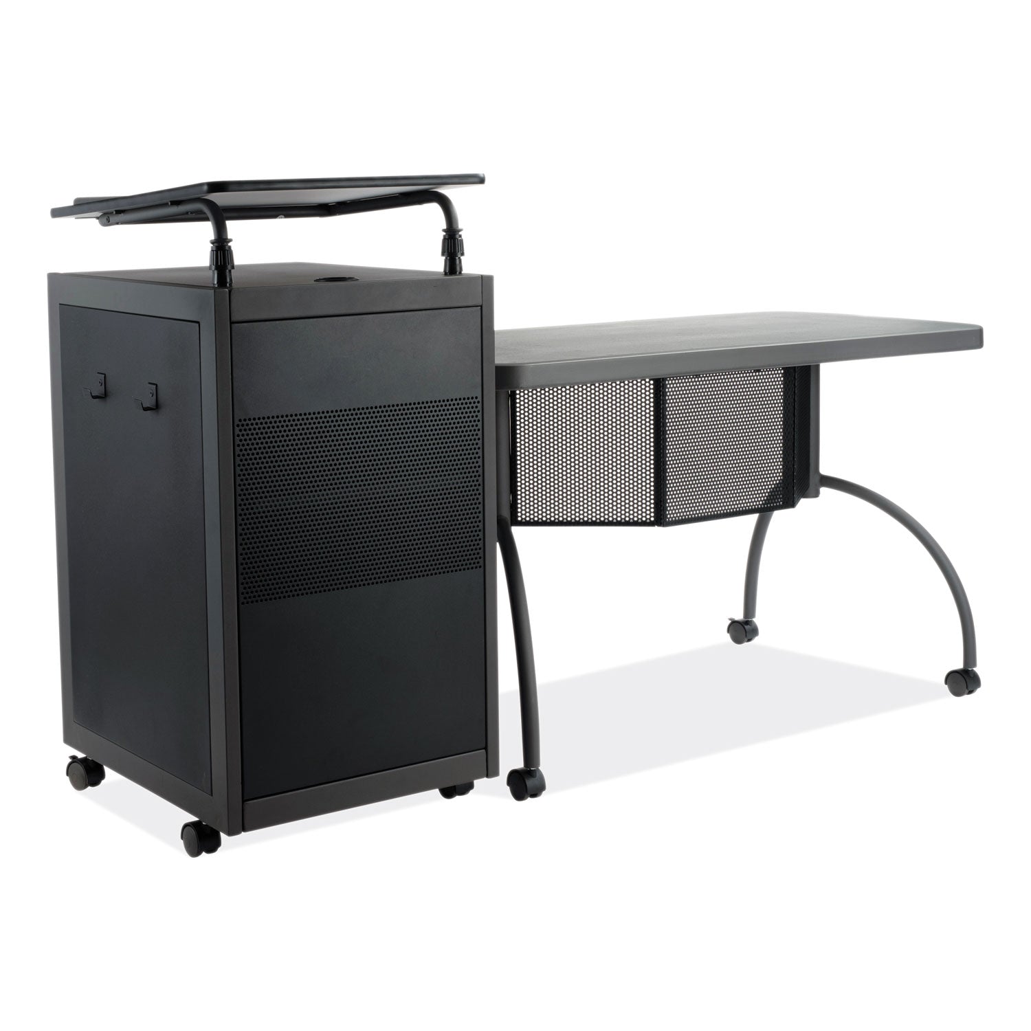 teachers-workpod-desk-and-lectern-kit-68-x-24-x-41-charcoal-gray-ships-in-1-3-business-days_npstwp - 2