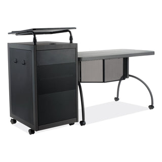 Teacher's WorkPod Desk and Lectern Kit, 68" x 24" x 41", Charcoal Gray, Ships in 1-3 Business Days