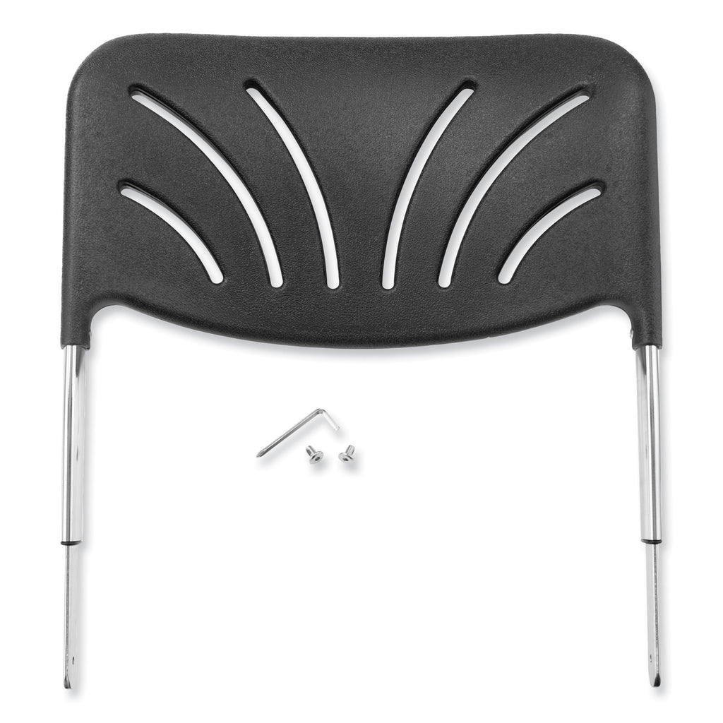 Backrest for NPS 6600 Series Elephant Z-Stools, 16.25 x 4.5 x 19, Plastic/Steel, Black, Ships in 1-3 Business Days