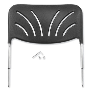 Backrest for NPS 6600 Series Elephant Z-Stools, 16.25 x 4.5 x 19, Plastic/Steel, Black, Ships in 1-3 Business Days