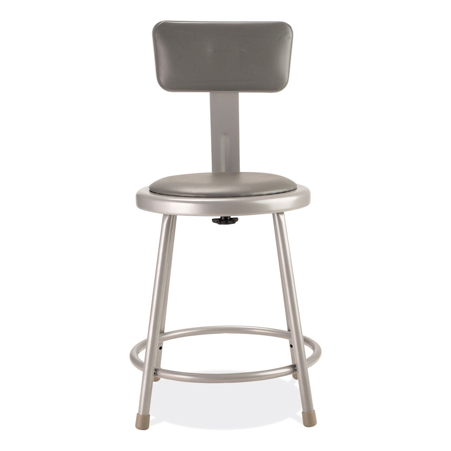 6400-series-heavy-duty-vinyl-padded-stool-w-backrest-supports-300-lb-18-seat-ht-gray-seat-back-baseships-in-1-3-bus-days_nps6418b - 2