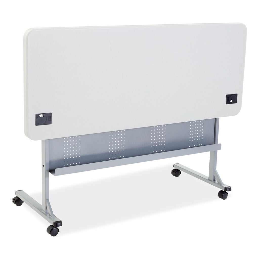 Flip-N-Store Training Table, Rectangular, 24 x 60 x 29.5, Speckled Gray, Ships in 1-3 Business Days
