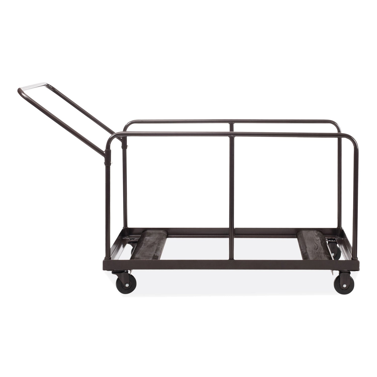Folding Table Dolly For Round and Rectangular Tables, 660 lb Capacity, 31.25 x 27.75 x 47.5, Brown,Ships in 1-3 Business Days