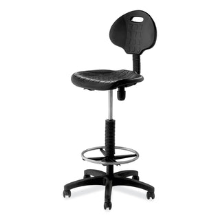 6700 Series Polyurethane Adj Height Task Chair, Supports 300 lb, 22"-32" Seat Ht, Black Seat/Back/Base, Ships in 1-3 Bus Days