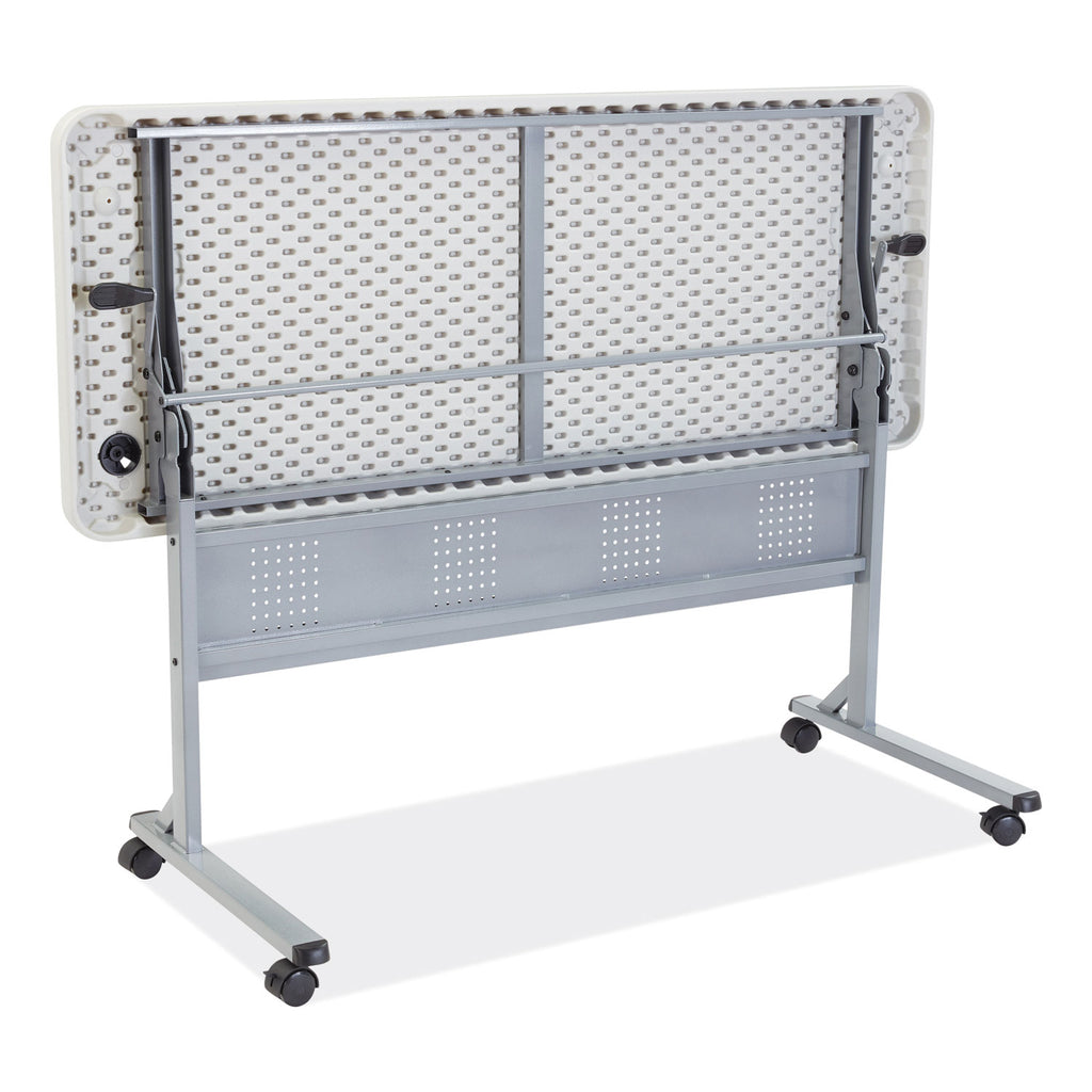 Flip-N-Store Training Table, Rectangular, 24 x 60 x 29.5, Speckled Gray, Ships in 1-3 Business Days
