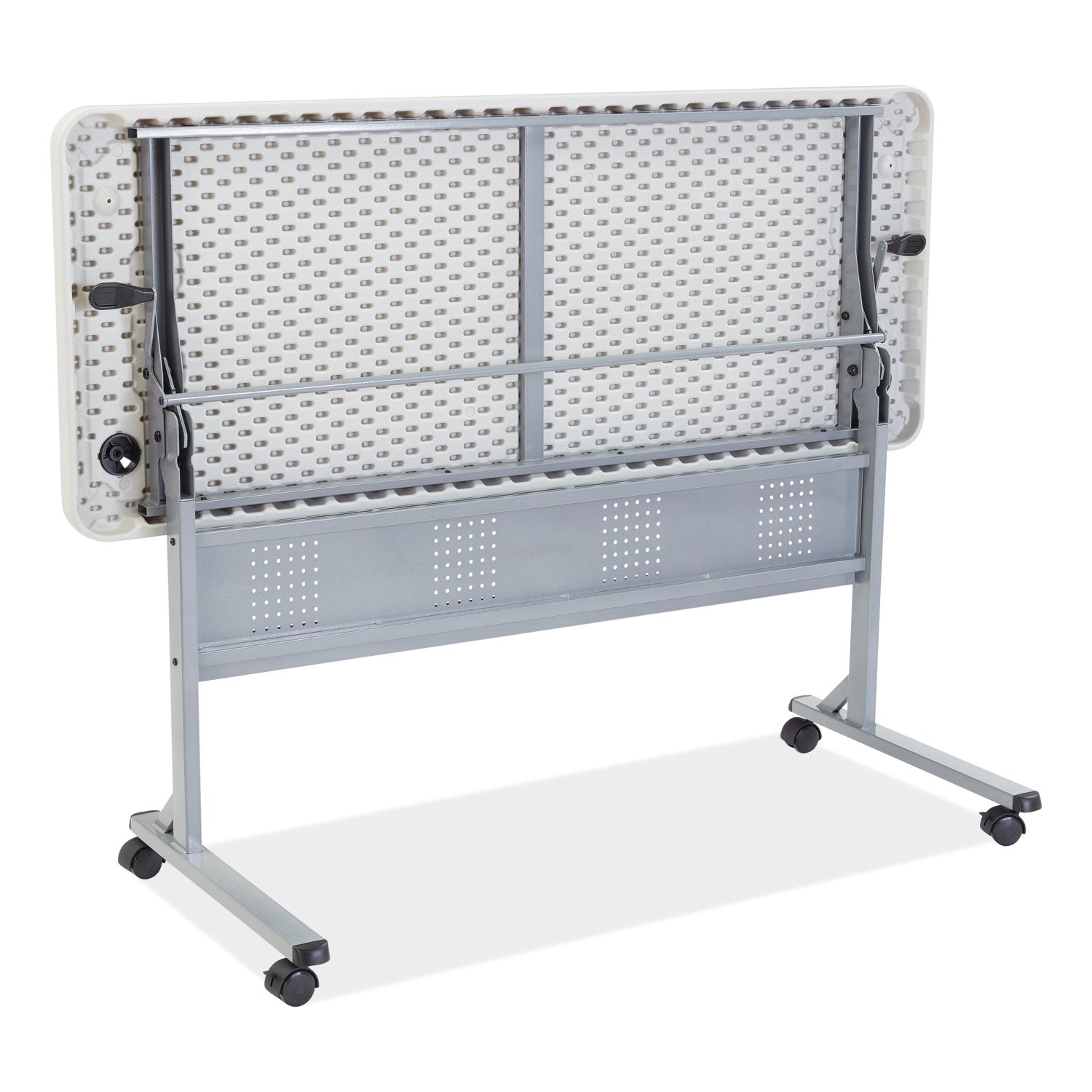 Flip-N-Store Training Table, Rectangular, 24 x 60 x 29.5, Speckled Gray, Ships in 1-3 Business Days