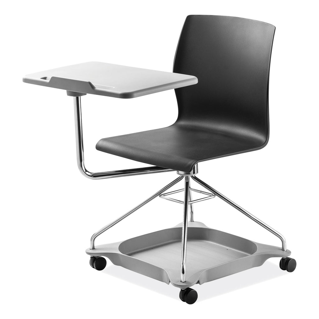 CoGo Mobile Tablet Chair, Supports Up to 440 lb, 18.75" Seat Height, Black Seat/Back, Chrome Frame,Ships in 1-3 Business Days