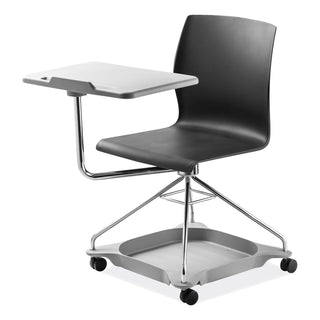 CoGo Mobile Tablet Chair, Supports Up to 440 lb, 18.75" Seat Height, Black Seat/Back, Chrome Frame,Ships in 1-3 Business Days