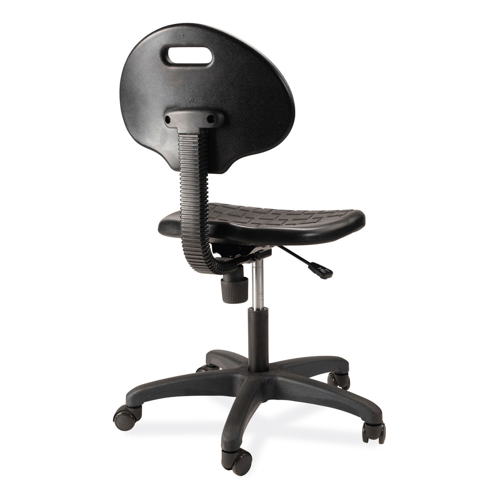 6700 Series Polyurethane Adj Height Task Chair, Supports 300 lb, 16"-21" Seat Ht, Black Seat/Back/Base, Ships in 1-3 Bus Days