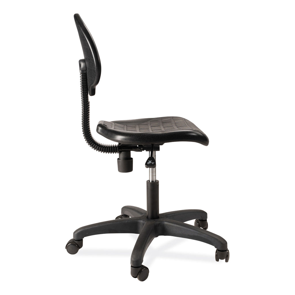 6700 Series Polyurethane Adj Height Task Chair, Supports 300 lb, 16"-21" Seat Ht, Black Seat/Back/Base, Ships in 1-3 Bus Days