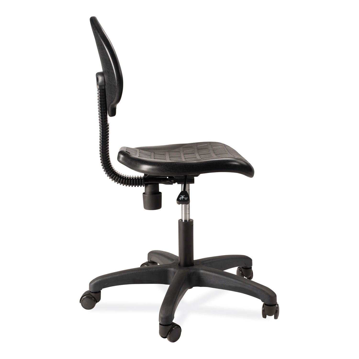 6700 Series Polyurethane Adj Height Task Chair, Supports 300 lb, 16"-21" Seat Ht, Black Seat/Back/Base, Ships in 1-3 Bus Days